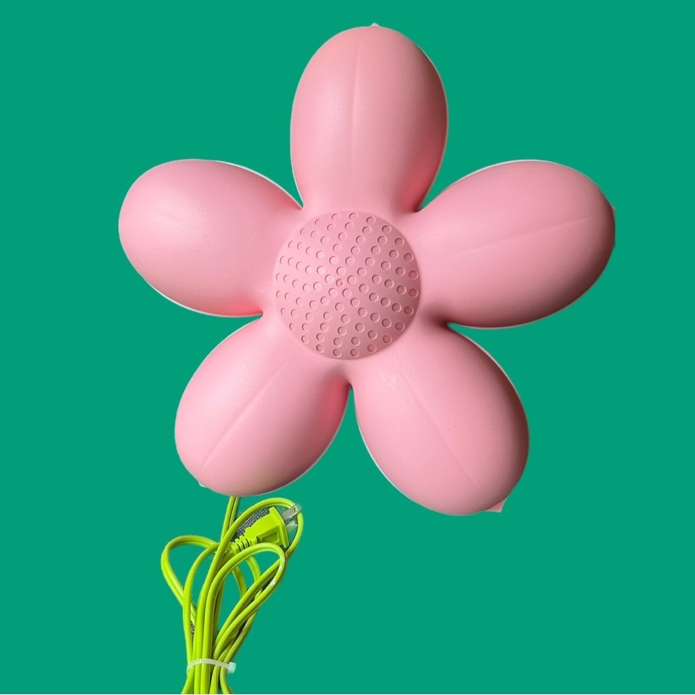 Vintage IKEA Smila Blomma Light Pink Flower Wall Lamp Night Light Hanging